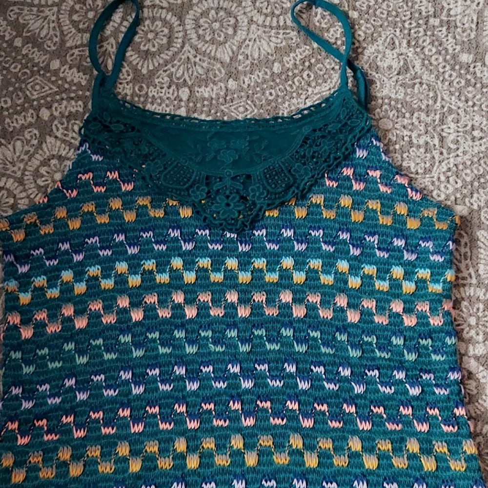 Free People Crochet tank sz M